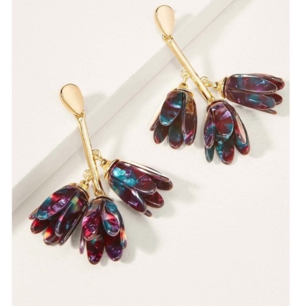 Stella & Dot | Versatile 2-in-1 Purple/Teal Annabelle Statement to StudE… - Picture 3 of 11